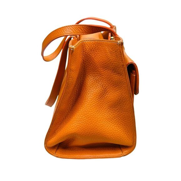 Vintage Dooney & Bourke Janine Pebbled Leather Satchel Bag 11.5” x 8.5” x 4.25” - Picture 3 of 15